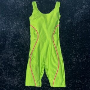 Neon Green jumpsuit with Pink Accents